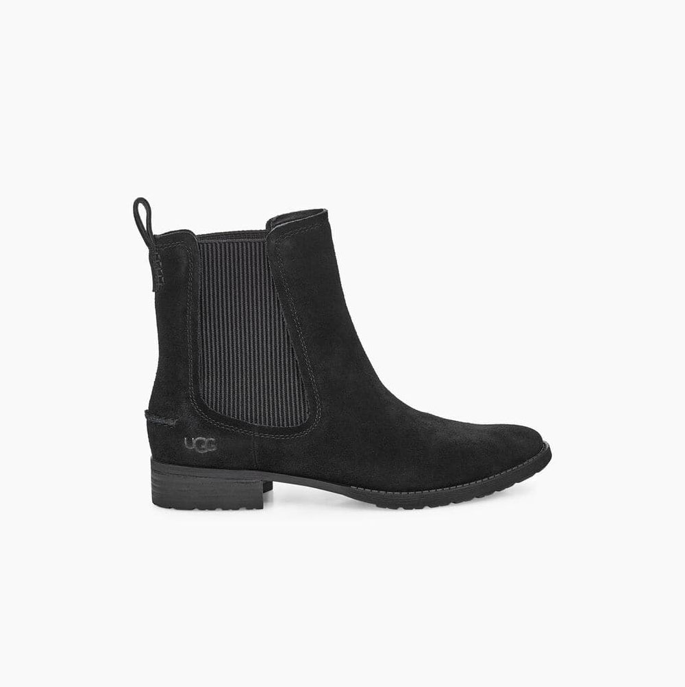 UGG Hillhurst II Black Chelsea Boots for Women (ZPRI56813)